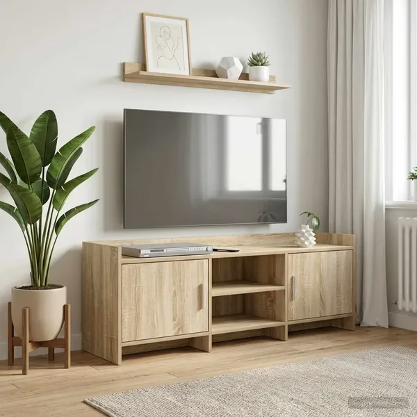 Meuble TV 130 x 33 x 47 cm Chêne Sonoma Bois d'ingénierie