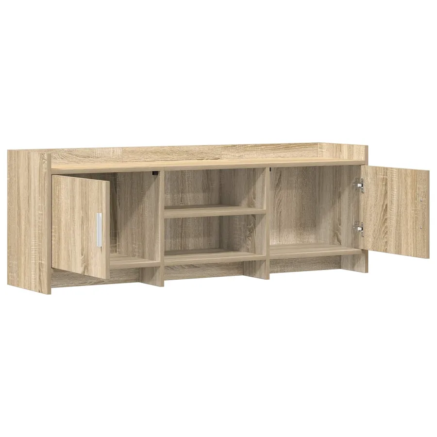 Meuble TV 130 x 33 x 47 cm Chêne Sonoma Bois d'ingénierie - 4