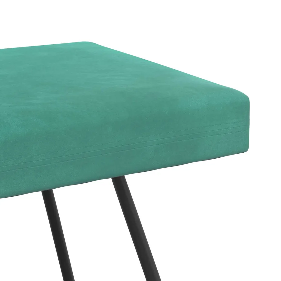 banc Turquoise 80 x 40 x 45 cm Velours - 6