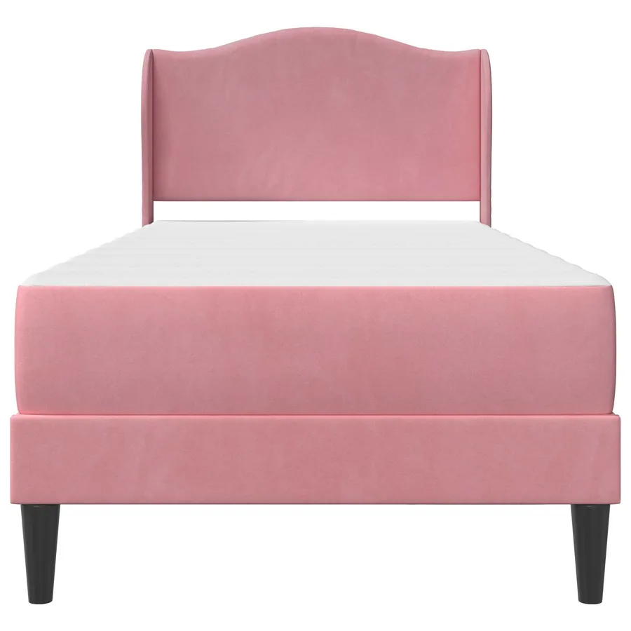 Cadre de lit avec tête de lit Rose 80 x 200 cm Velours - 6