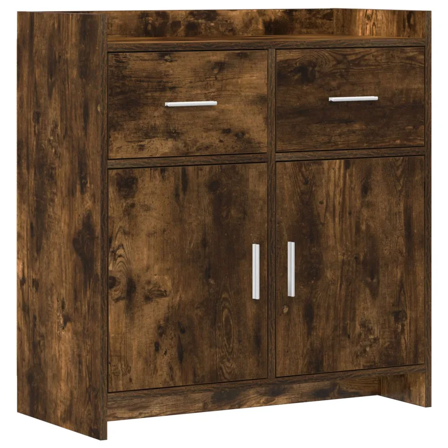 Buffet Chêne fumé 75 x 36 x 80 cm Bois d'ingénierie - 2