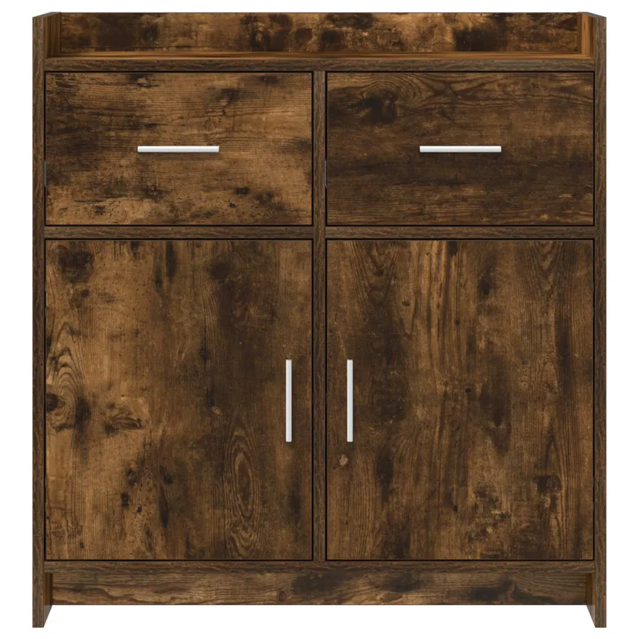 Buffet Chêne fumé 75 x 36 x 80 cm Bois d'ingénierie - 5