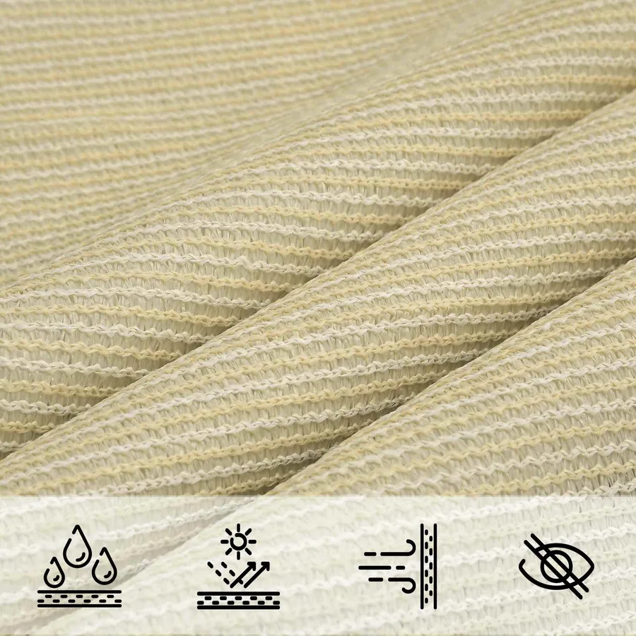 Voile d'ombre Beige 2,5 x 6 m HDPE - 4