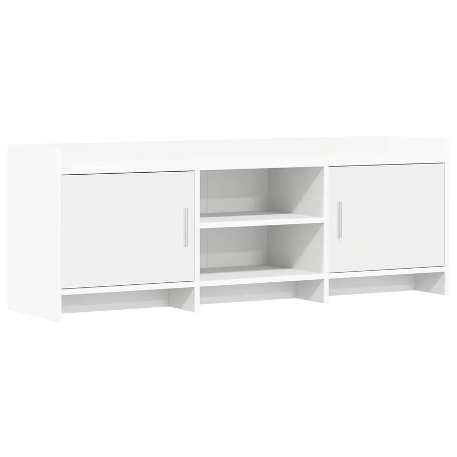 Meuble TV 130 x 33 x 47 cm Blanc Bois d'ingénierie - 2