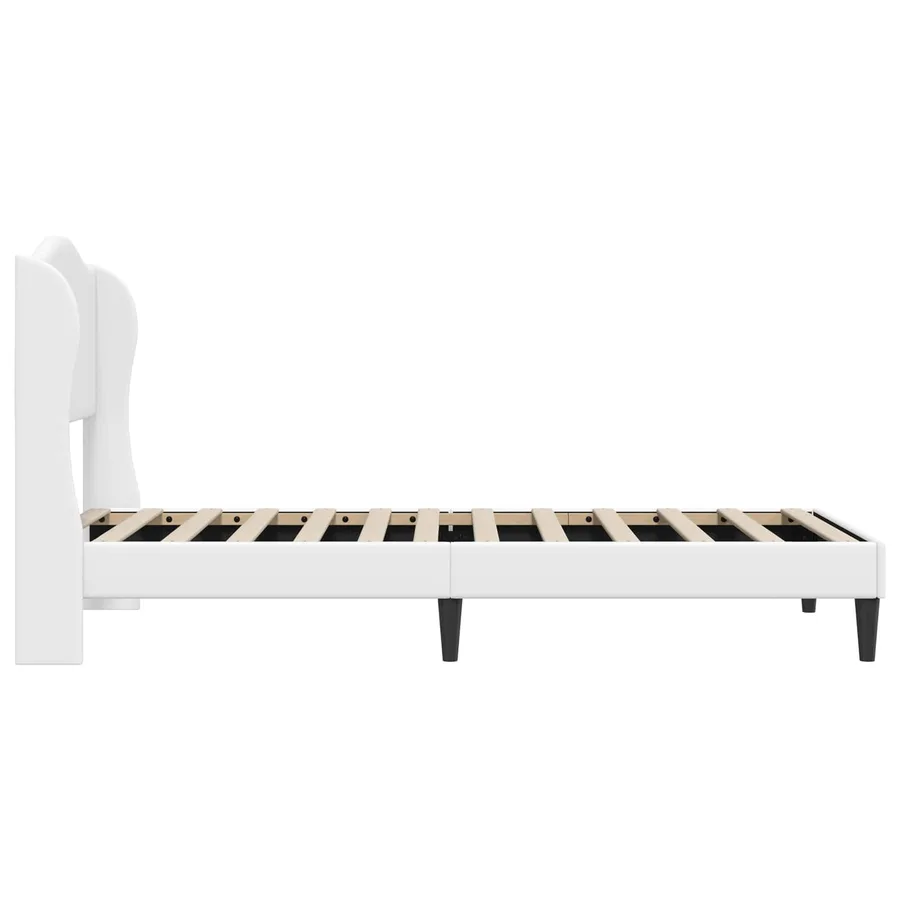 Cadre de lit avec tête de lit Blanc 90 x 200 cm Simili cuir - 5