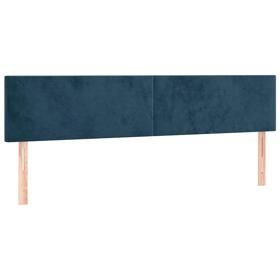 Tête de lit à LED Bleu foncé 180x5x78/88 cm Velours - 4
