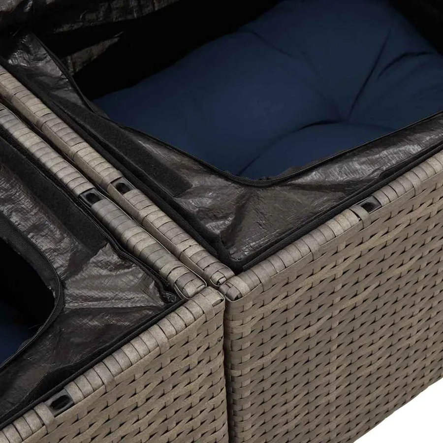 Ensemble de Canapés avec coussin 5 pcs polyrotin - 7