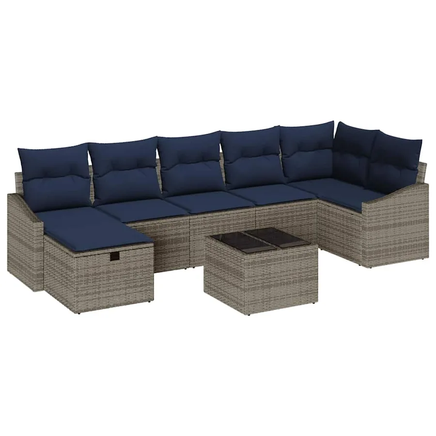 Ensemble de Canapés avec coussin 5 pcs polyrotin - 2
