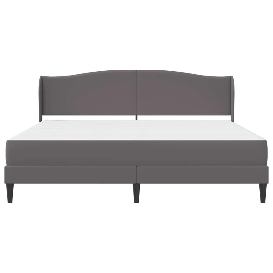 Cadre de lit avec tête de lit Gris 180 x 200 cm Simili cuir - 6