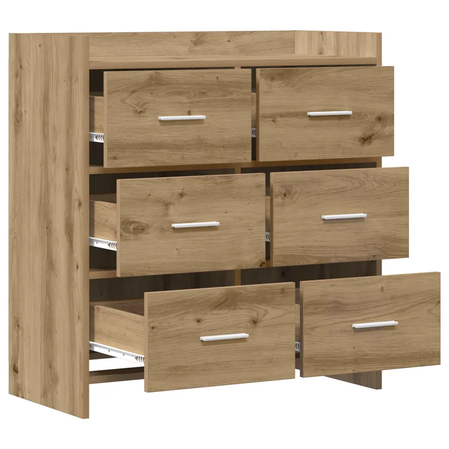 Buffet Chêne artisanal 75 x 33 x 80 cm Bois d'ingénierie - 4
