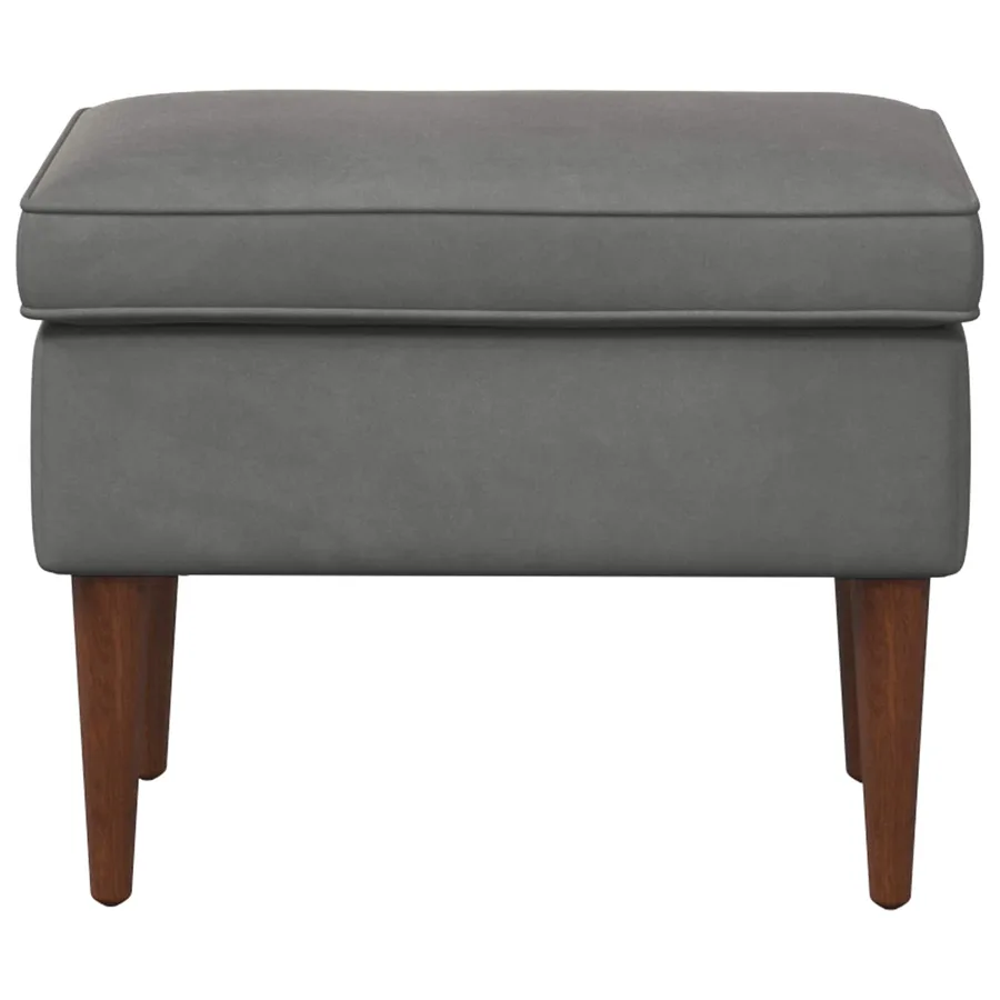 Pouf Gris foncé 55 x 35 x 41 cm Velours - 3