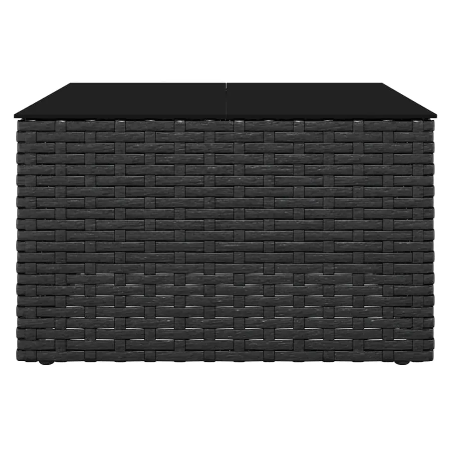 Salon de jardin 2 pcs avec coussins Noir Résine tressée - 9