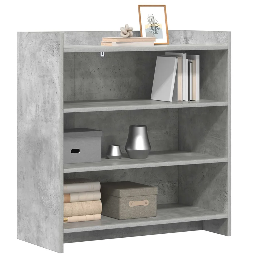 Buffet Gris béton 75 x 36 x 80 cm Bois d'ingénierie - 3