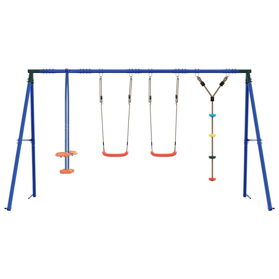 Ensemble de balançoires d'extérieur Multicolore Acier et PE - 4
