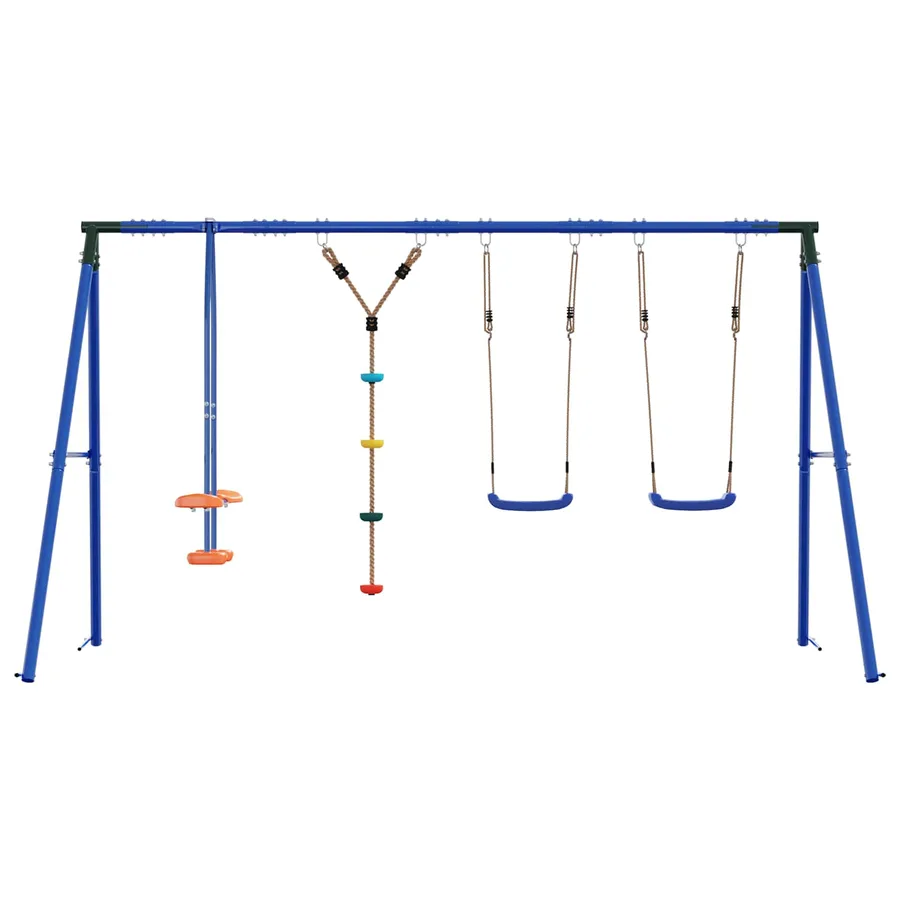 Ensemble de balançoires d'extérieur Multicolore Acier et PE - 4