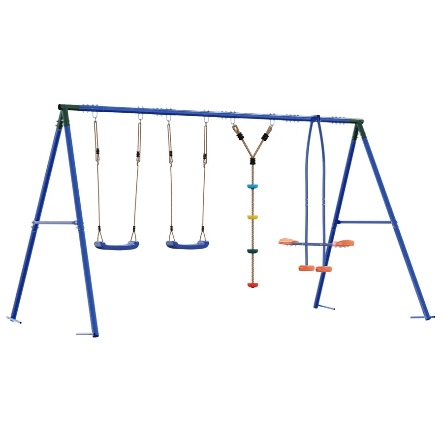 Ensemble de balançoires d'extérieur Multicolore Acier et PE - 6