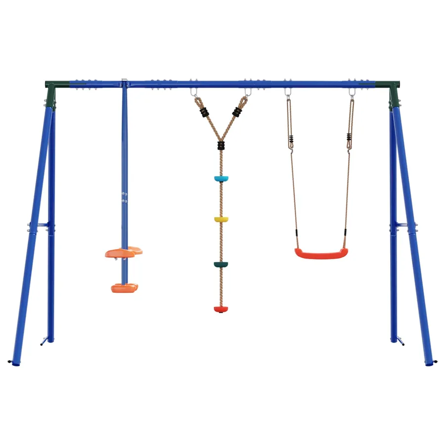 Ensemble de balançoires d'extérieur Multicolore Acier et PE - 4