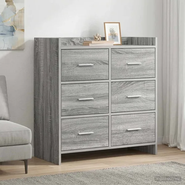 Buffet Sonoma gris 75 x 33 x 80 cm Bois d'ingénierie