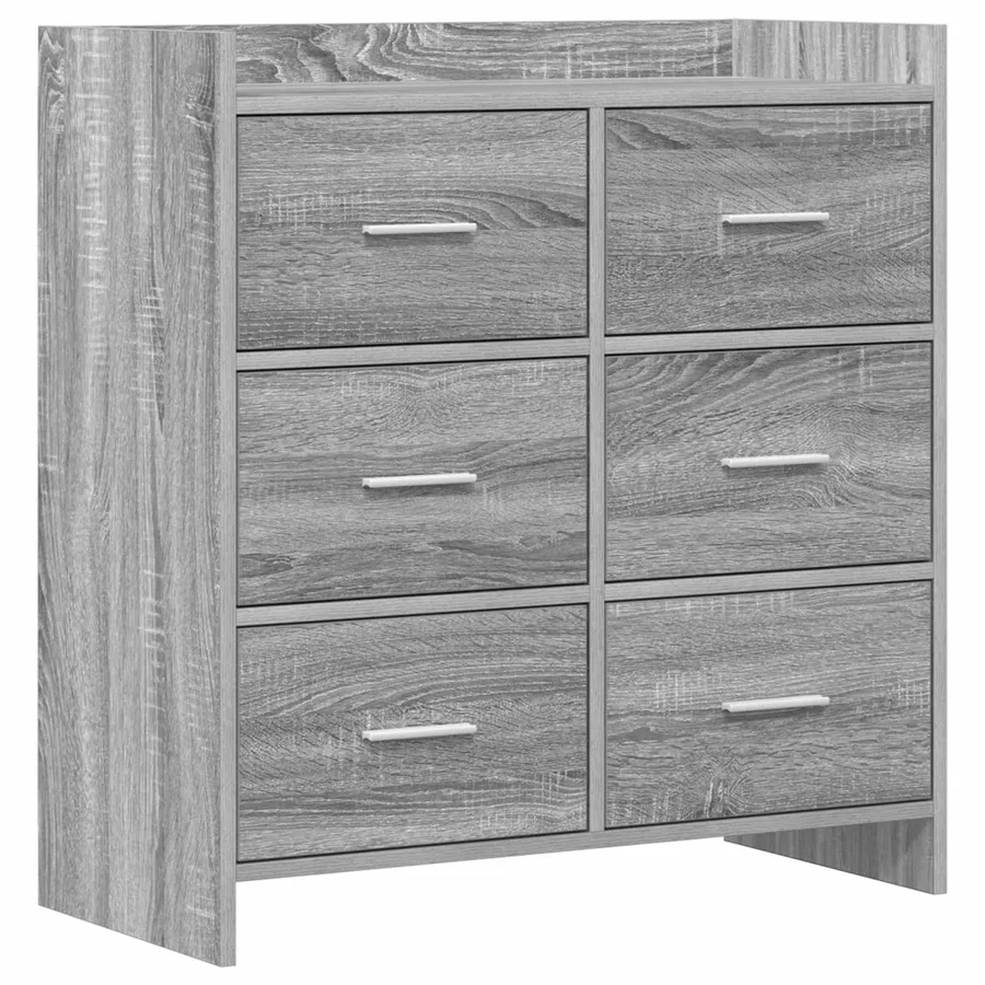 Buffet Sonoma gris 75 x 33 x 80 cm Bois d'ingénierie - 2