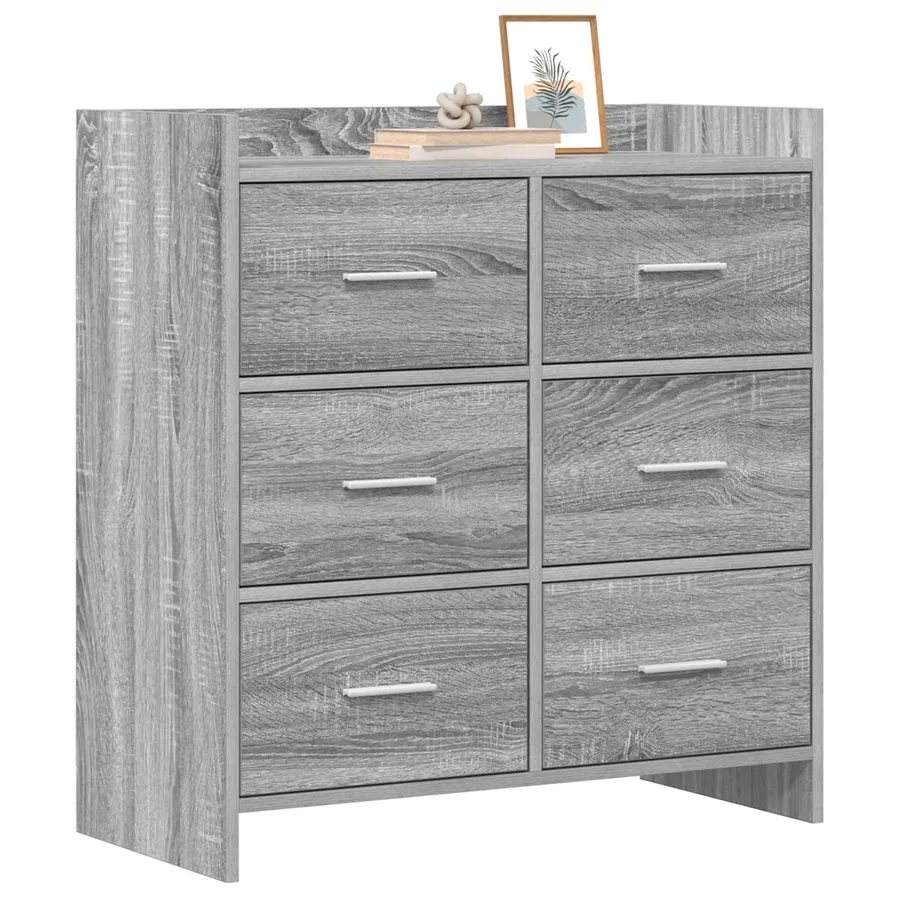 Buffet Sonoma gris 75 x 33 x 80 cm Bois d'ingénierie - 3