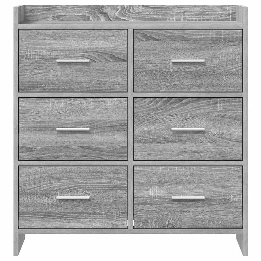 Buffet Sonoma gris 75 x 33 x 80 cm Bois d'ingénierie - 5