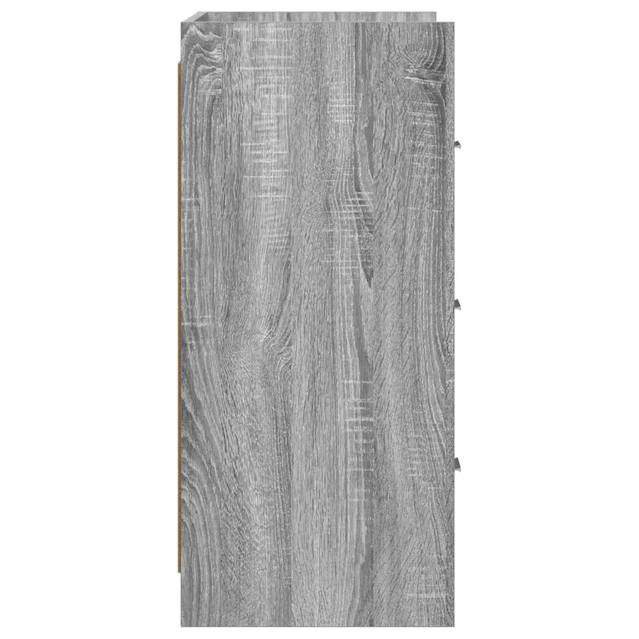Buffet Sonoma gris 75 x 33 x 80 cm Bois d'ingénierie - 6