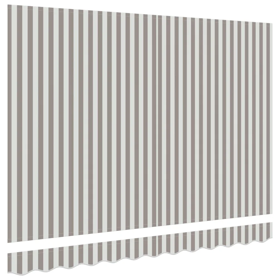 Toile de rechange pour auvent Gris clair et blanc 4 × 3 m - 3