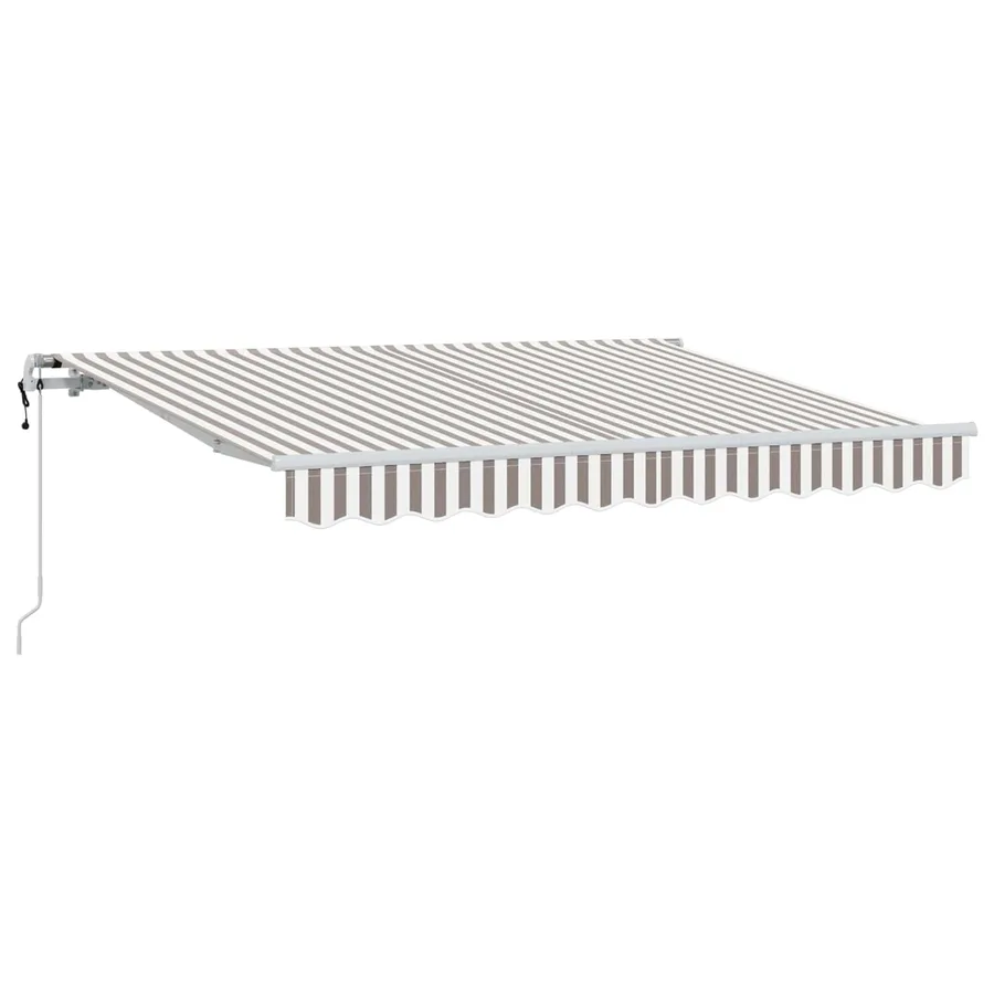 Auvent rétractable Gris clair et blanc 4 × 3 m - 2