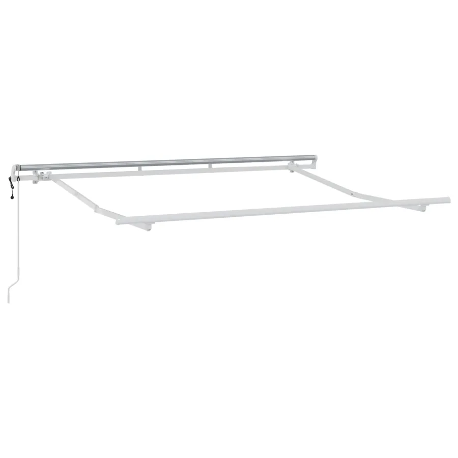 Auvent rétractable Gris clair et blanc 4 × 3 m - 3