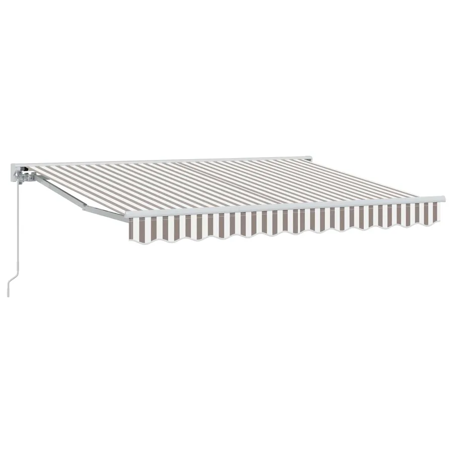 Auvent rétractable Gris clair et blanc 2,5 x 2 m - 2