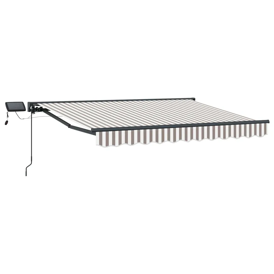 Cadre de store manuel avec LEDs Gris clair et blanc 2,5 x 2 m - 2