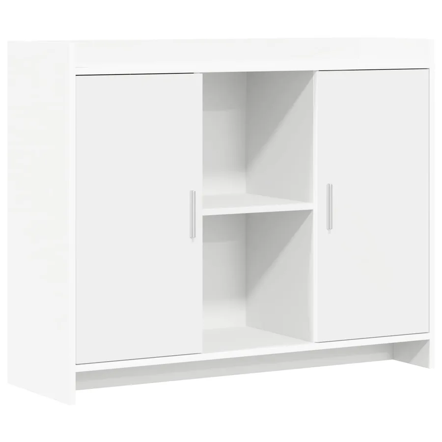 Buffet Blanc 98,5 x 33 x 80 cm Bois d'ingénierie - 2