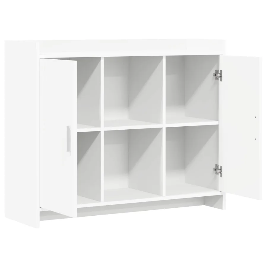 Buffet Blanc 98,5 x 33 x 80 cm Bois d'ingénierie - 4