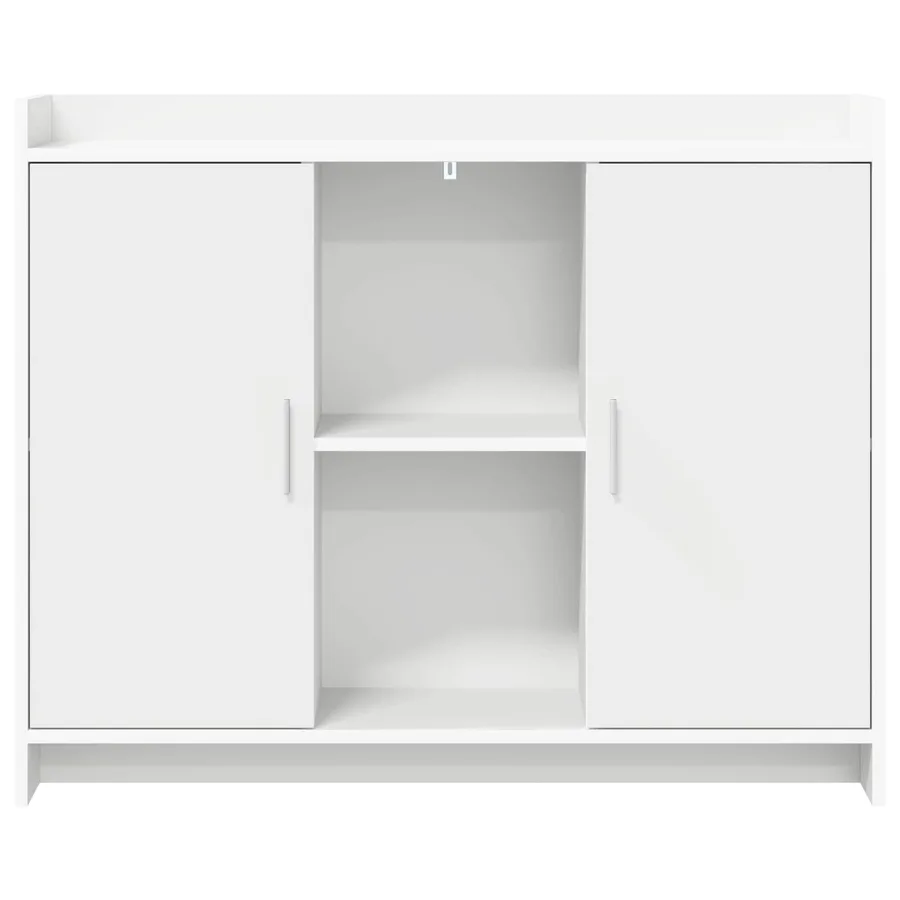 Buffet Blanc 98,5 x 33 x 80 cm Bois d'ingénierie - 5