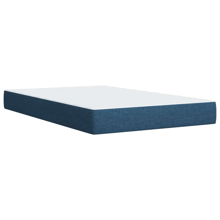 Lit boxspring avec matelas Bleu 120 x 190 cm Tissu - 5