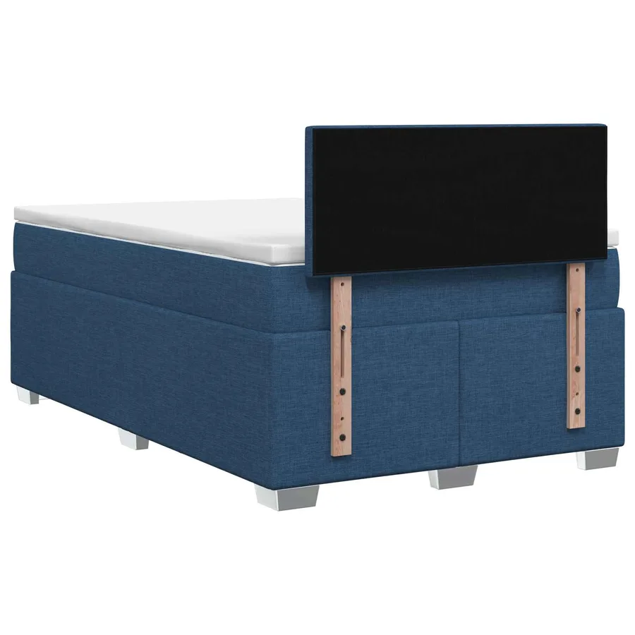 Lit boxspring avec matelas Bleu 120 x 190 cm Tissu - 7
