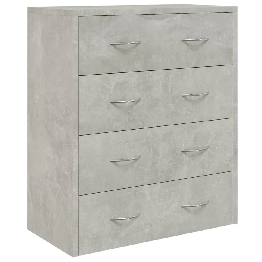 Buffet avec 4 tiroirs 60x30,5x71 cm Gris béton - 3