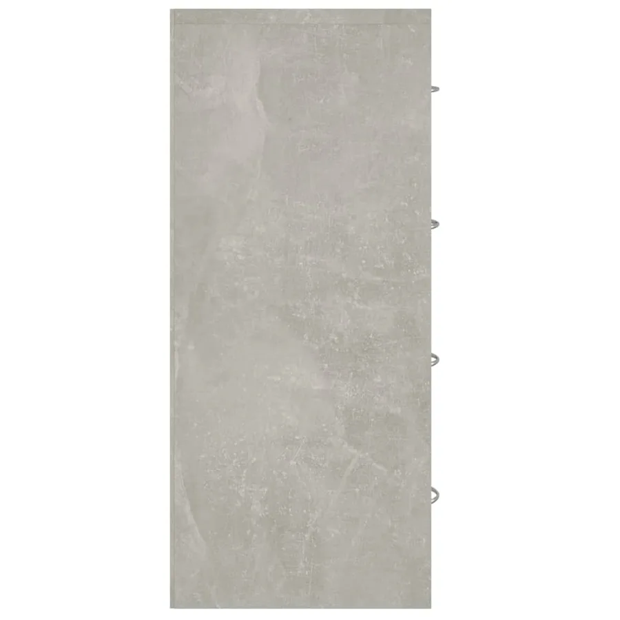 Buffet avec 4 tiroirs 60x30,5x71 cm Gris béton - 5