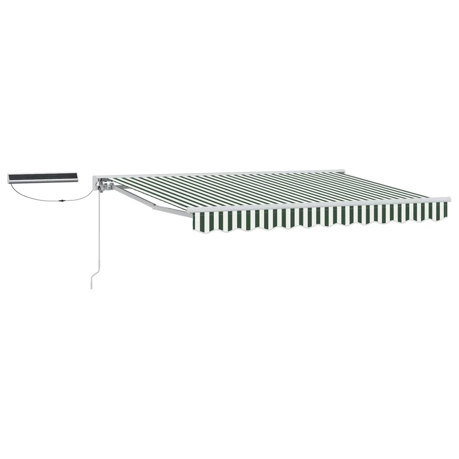 Auvent rétractable électrique Vert et blanc 3 x 2 m - 2