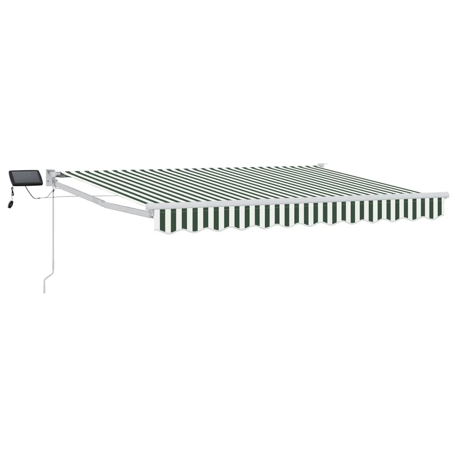 Store rétractable manuel avec LEDs Vert et blanc 3 x 2 m - 2