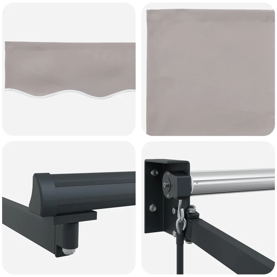 Auvent rétractable Gris clair 3 x 2 m - 7