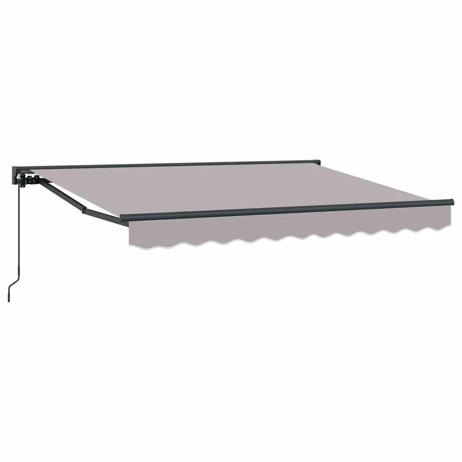 Auvent rétractable manuel Gris clair 3 x 2 m - 2