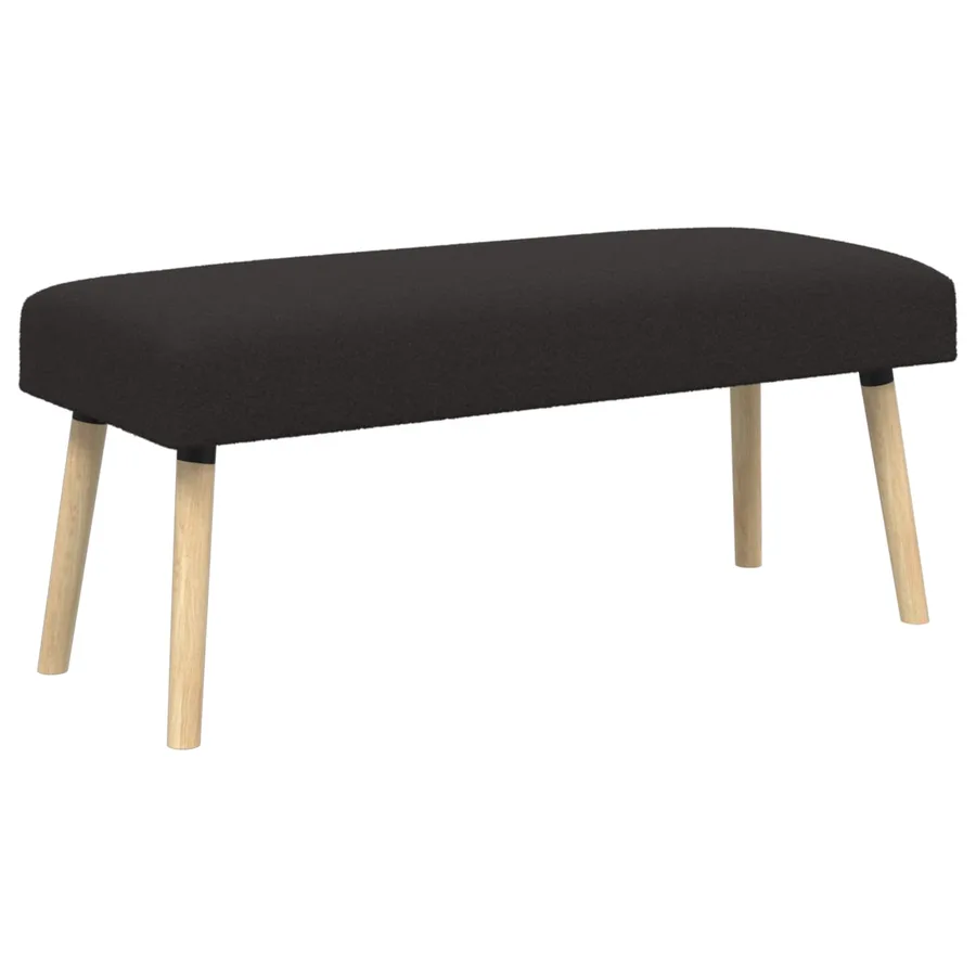 banc Uni Noir 110 x 40 x 46 cm Bouclé - 2