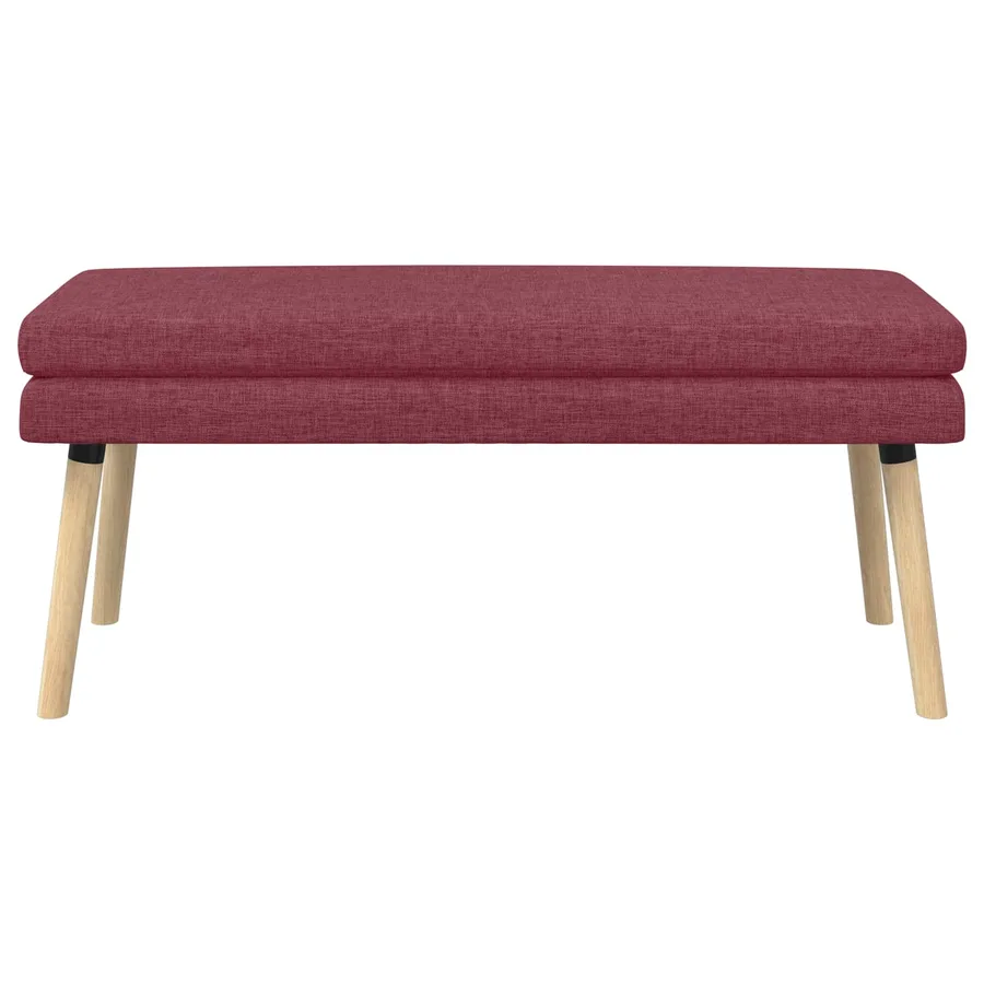 Banc à double couche Bordeaux 110 x 40 x 47 cm Tissu - 5