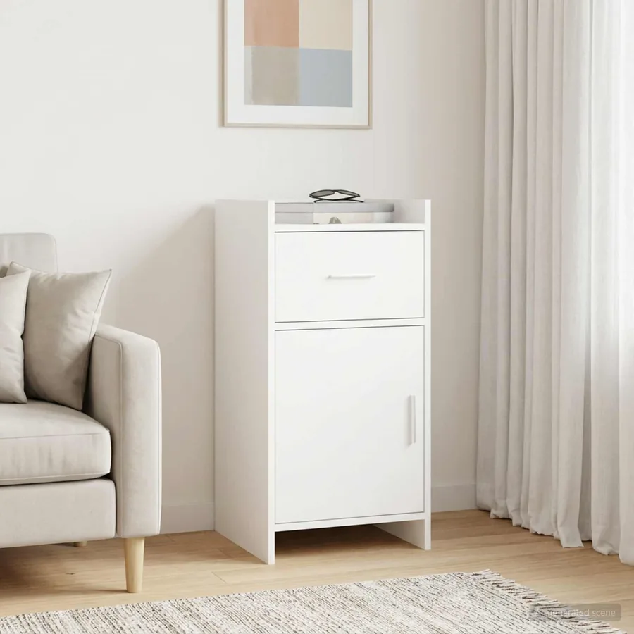 Buffet Blanc 40 x 36 x 80 cm Bois d'ingénierie