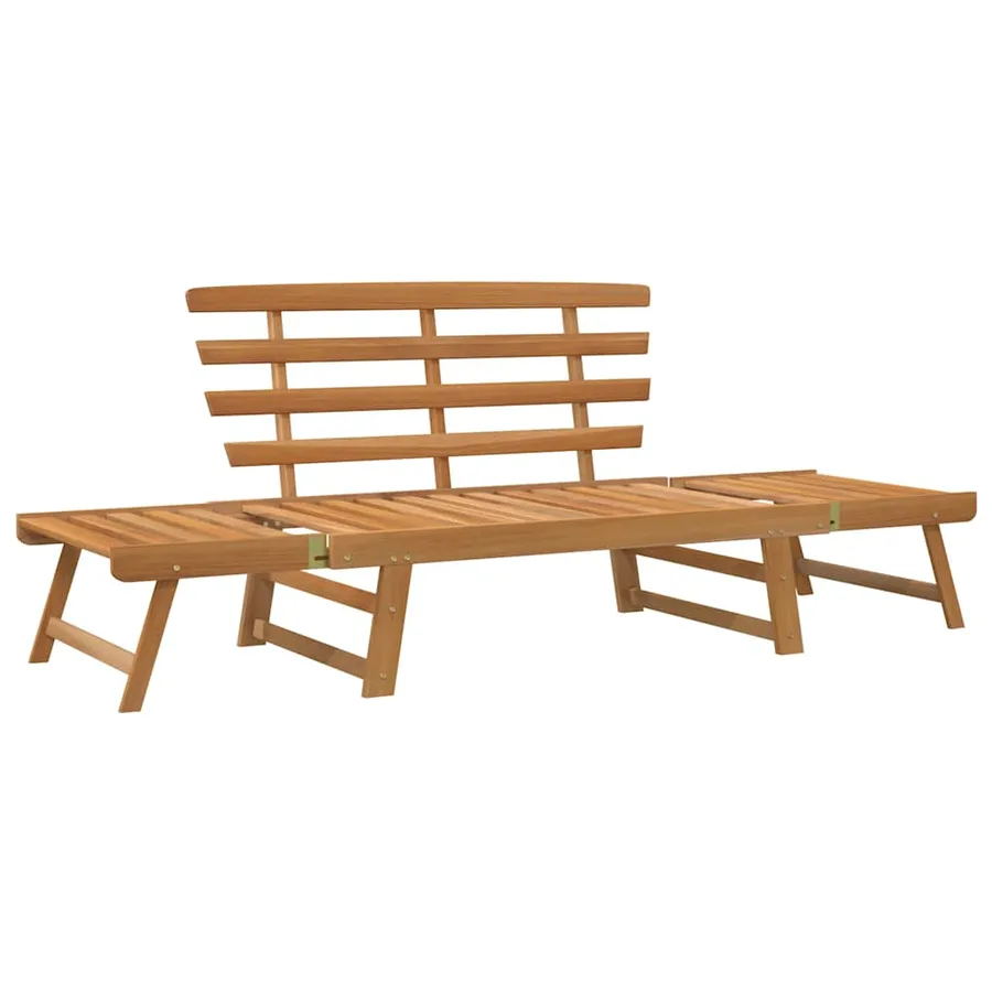 Banc de jardin 2-en-1 190 cm Bois solide d'acacia - 2