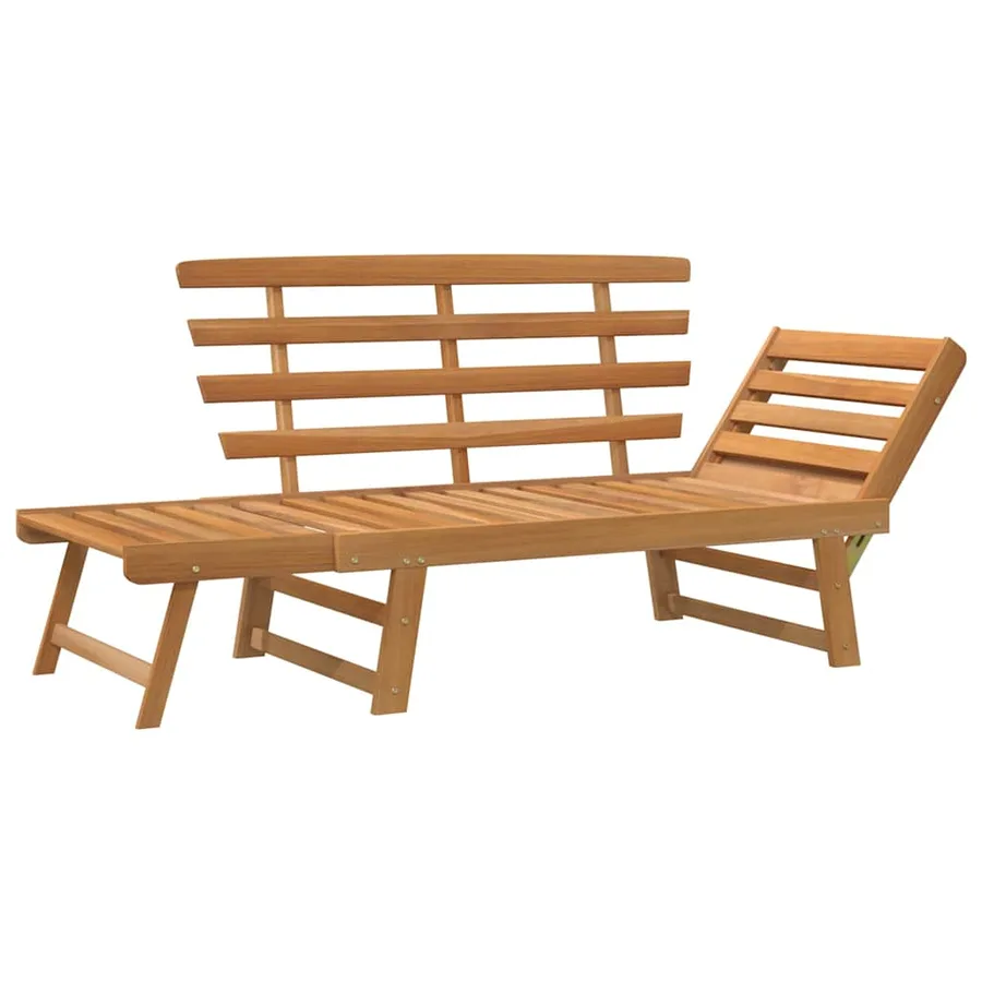 Banc de jardin 2-en-1 190 cm Bois solide d'acacia - 7