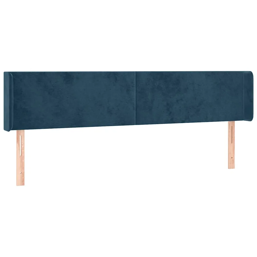 Tête de lit à LED Bleu foncé 183x16x78/88 cm Velours - 3