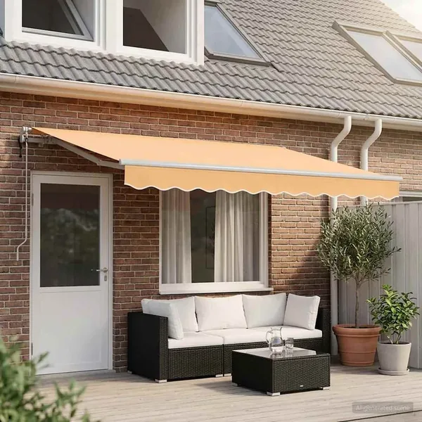 Auvent Rétractable Sable 4 x 2 m tissu