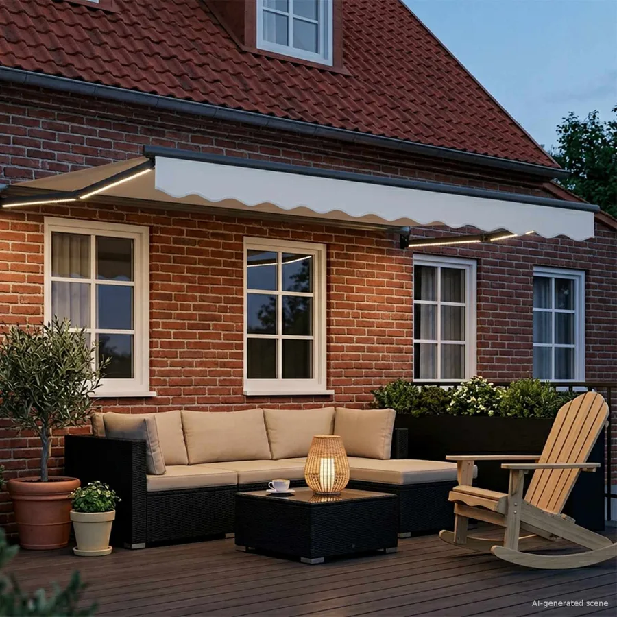 Auvent rétractable électrique Blanc 3 x 2 m - 3